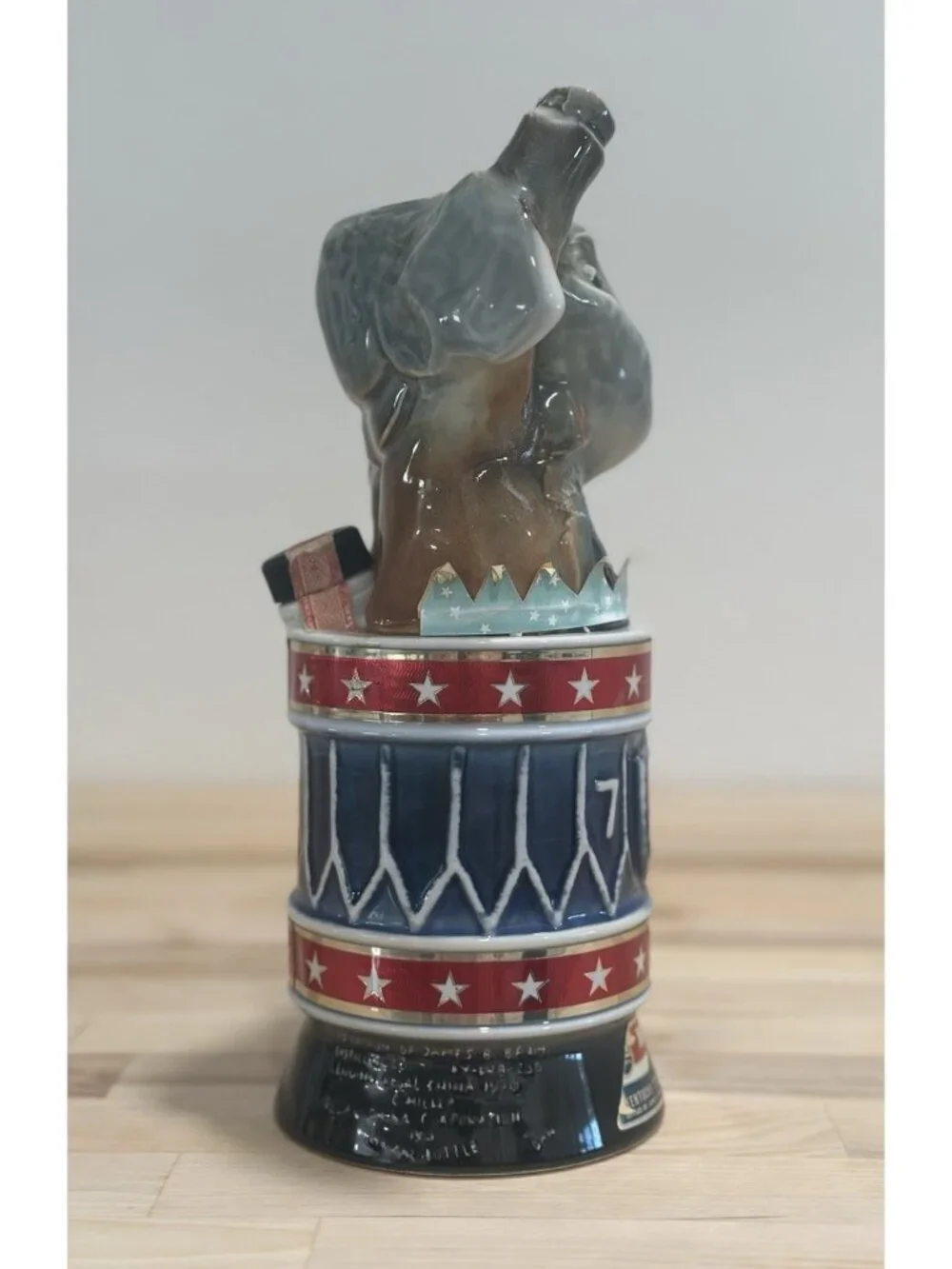 Jim Beam 1976 Bicentennial Political Republican Elephant Whiskey Decanter Empty